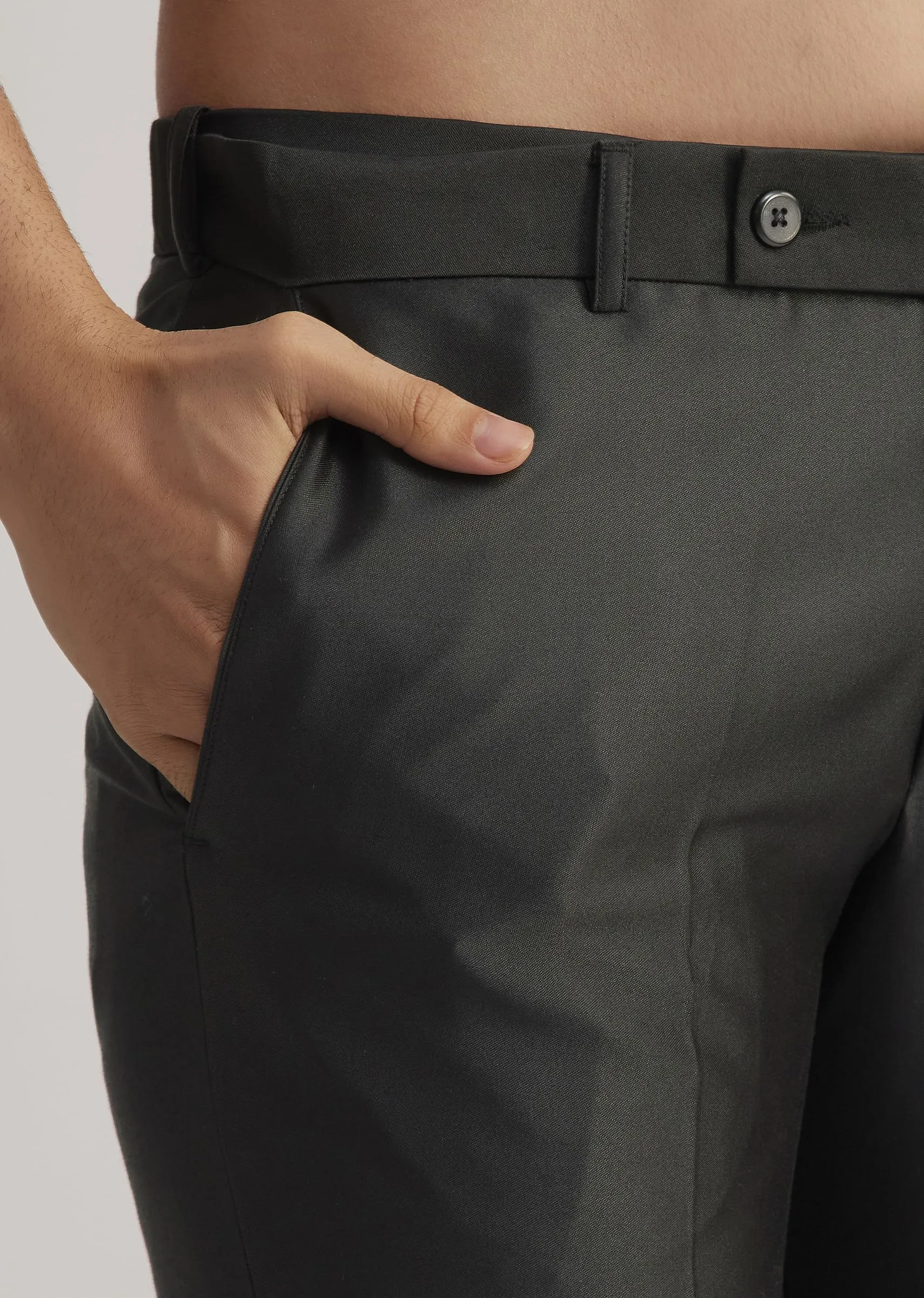 Black Jodhpuri Suit With Embellished Collar