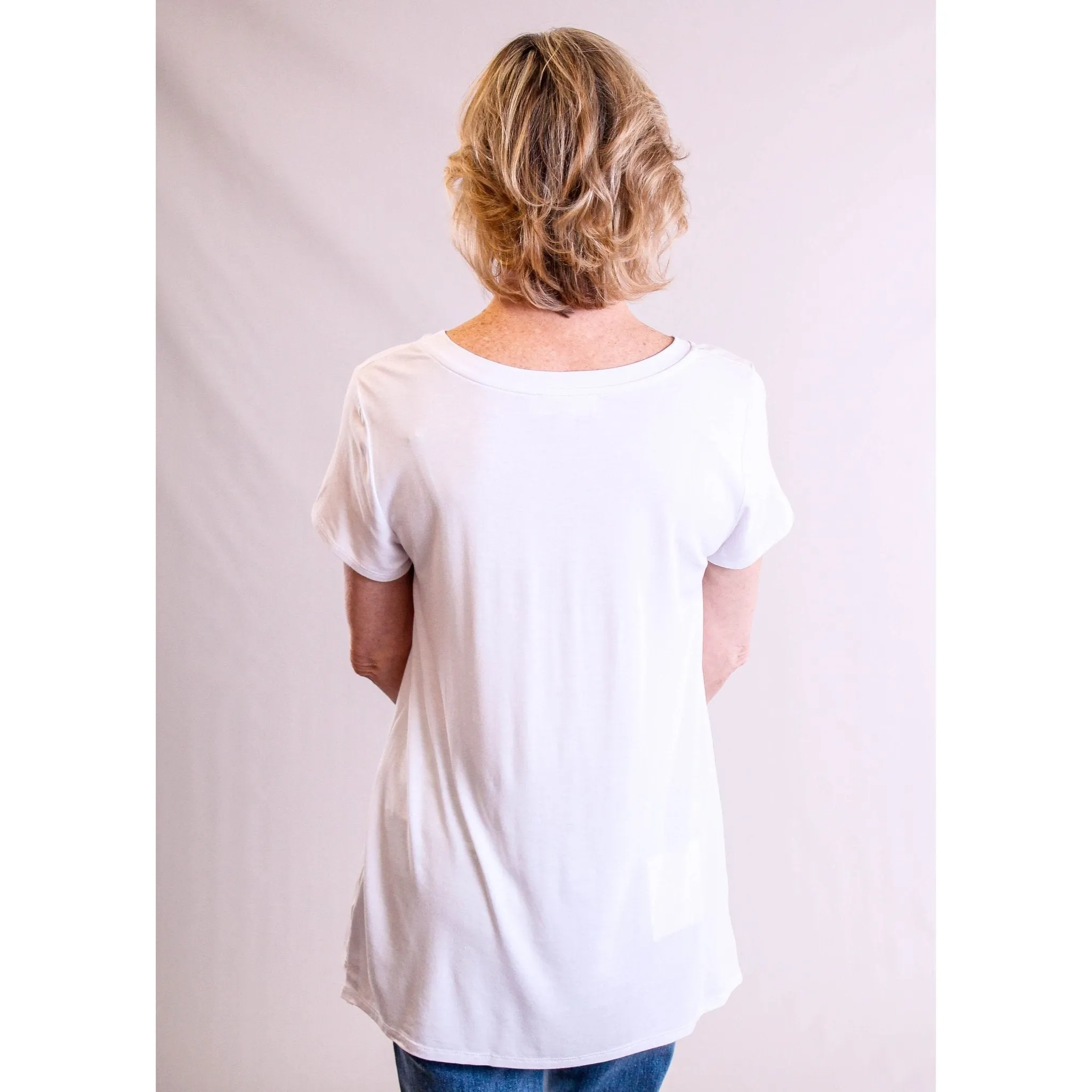 Coverstitched Short Sleeve Happy Camper Tee