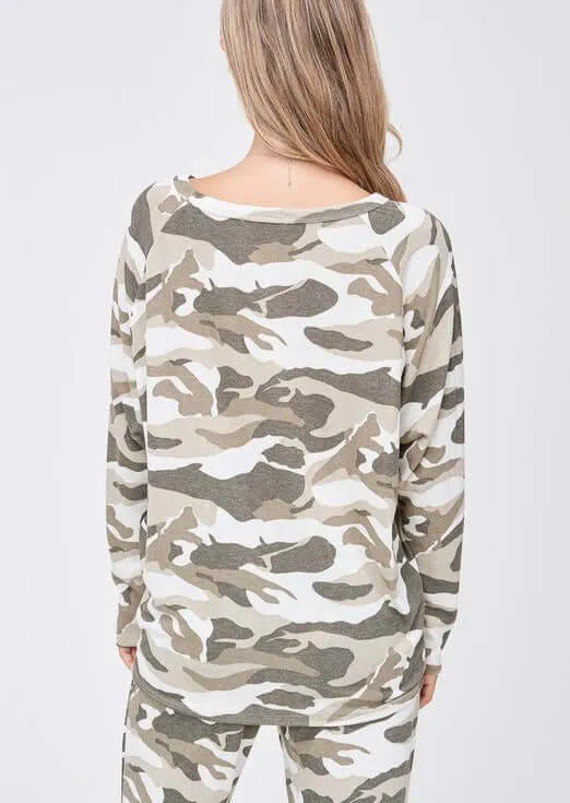 Cozy Camo Loungewear Set Made in USA