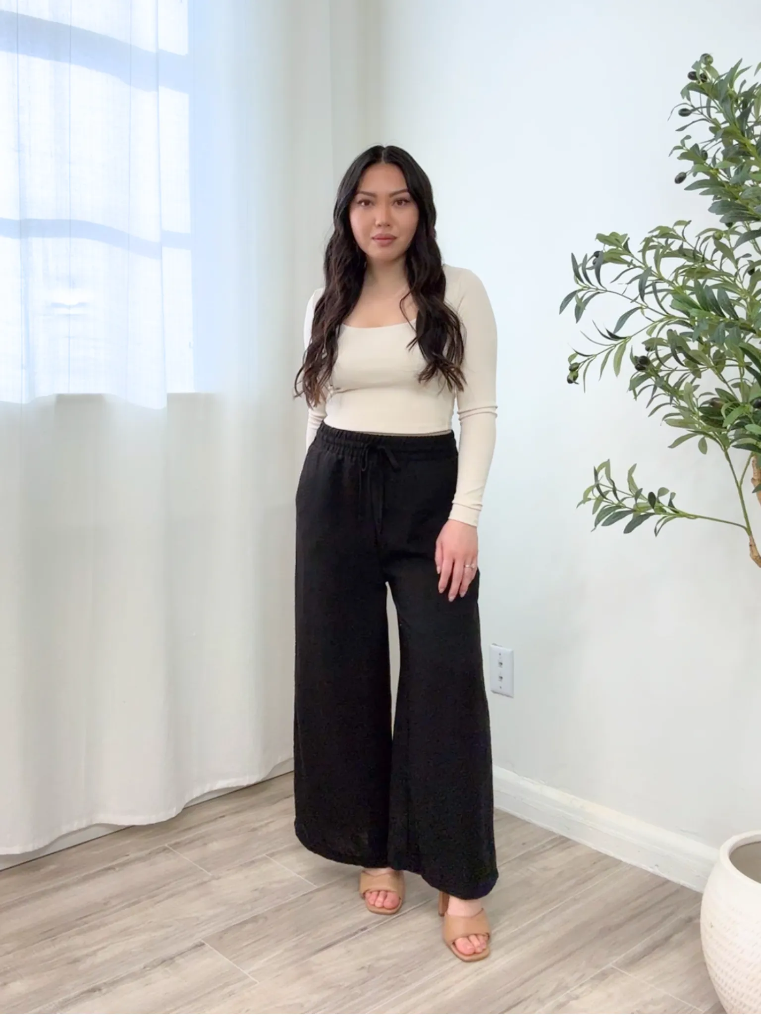 Eli Wide Leg Linen Pants