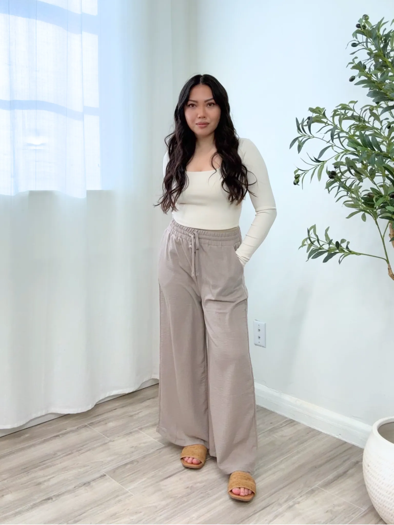 Eli Wide Leg Linen Pants