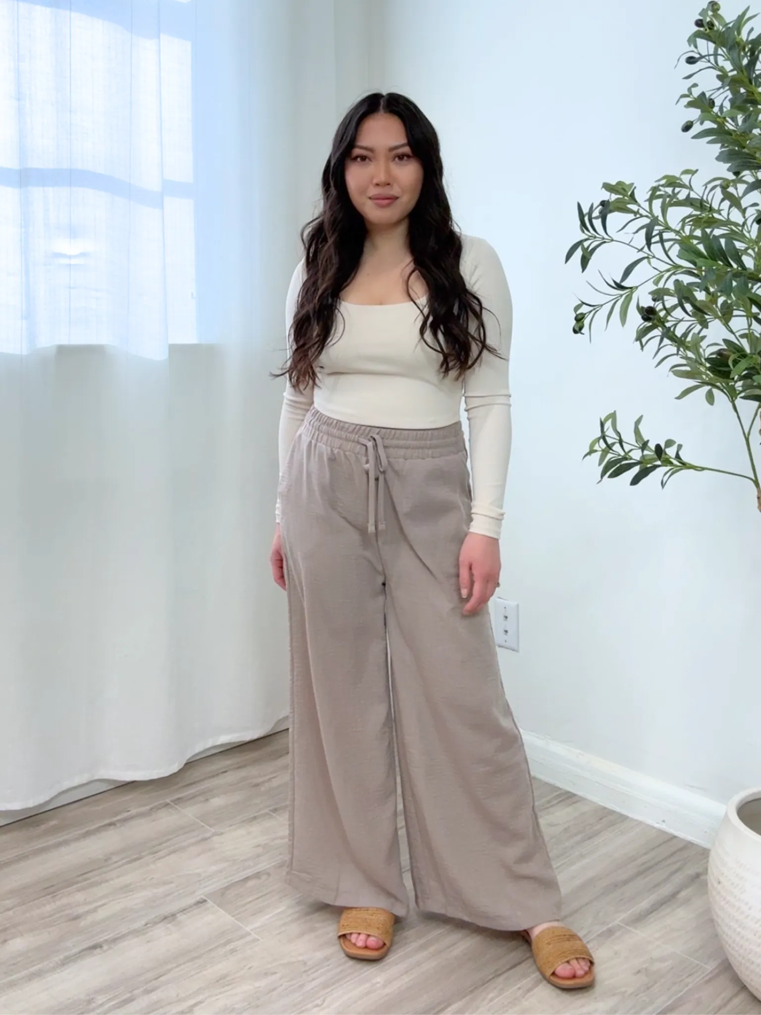 Eli Wide Leg Linen Pants