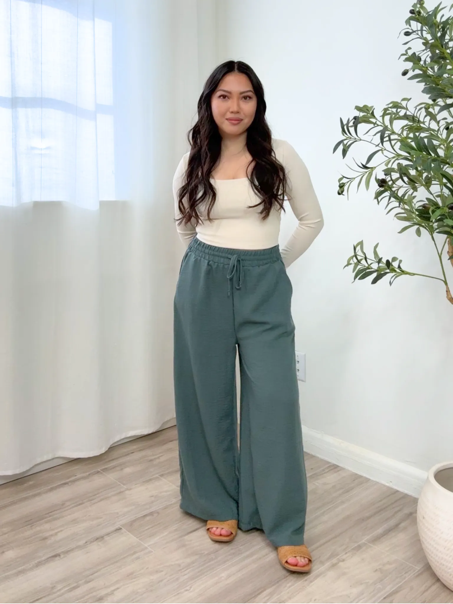 Eli Wide Leg Linen Pants