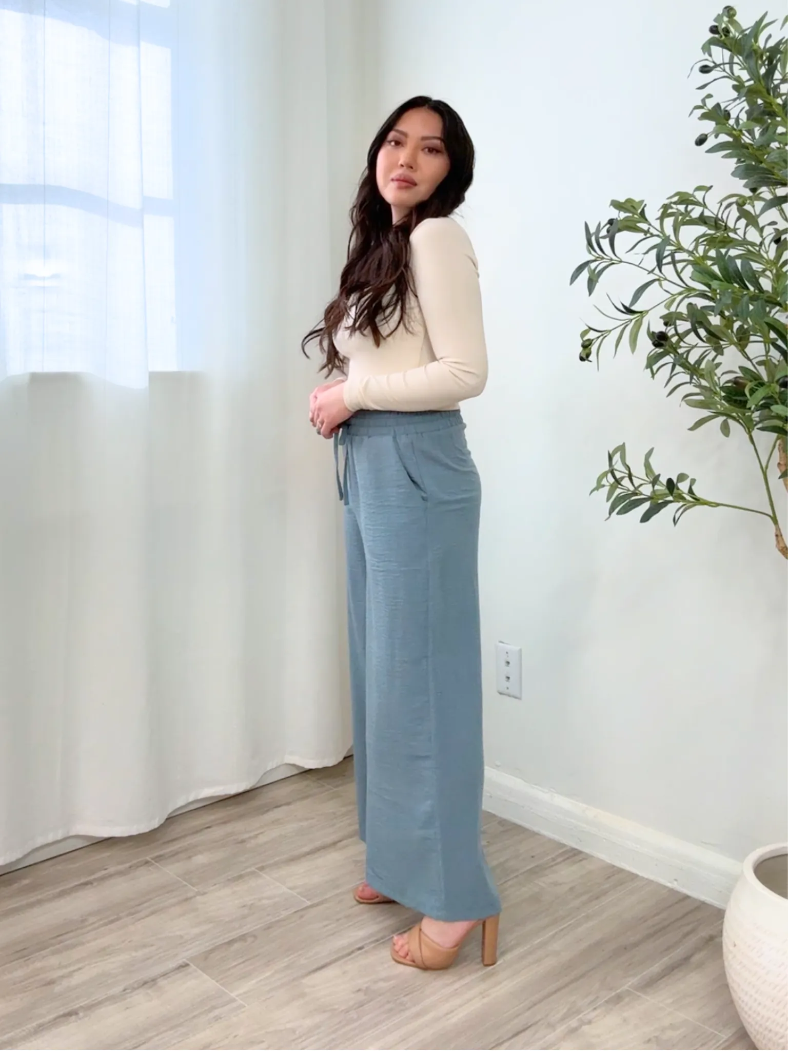 Eli Wide Leg Linen Pants