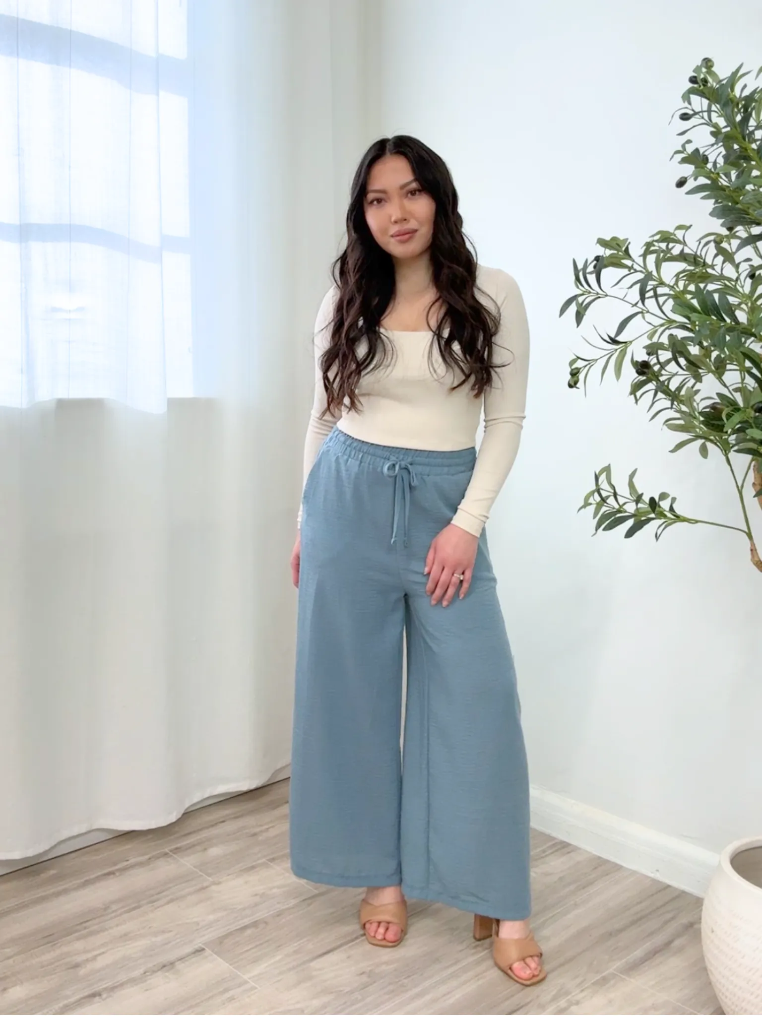 Eli Wide Leg Linen Pants