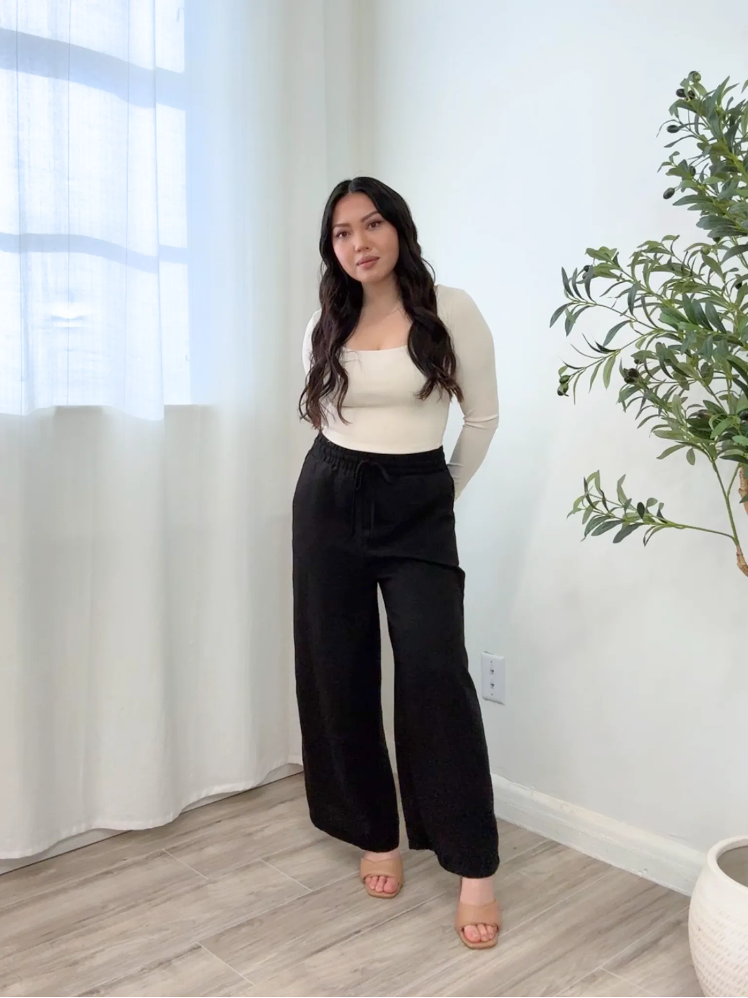 Eli Wide Leg Linen Pants
