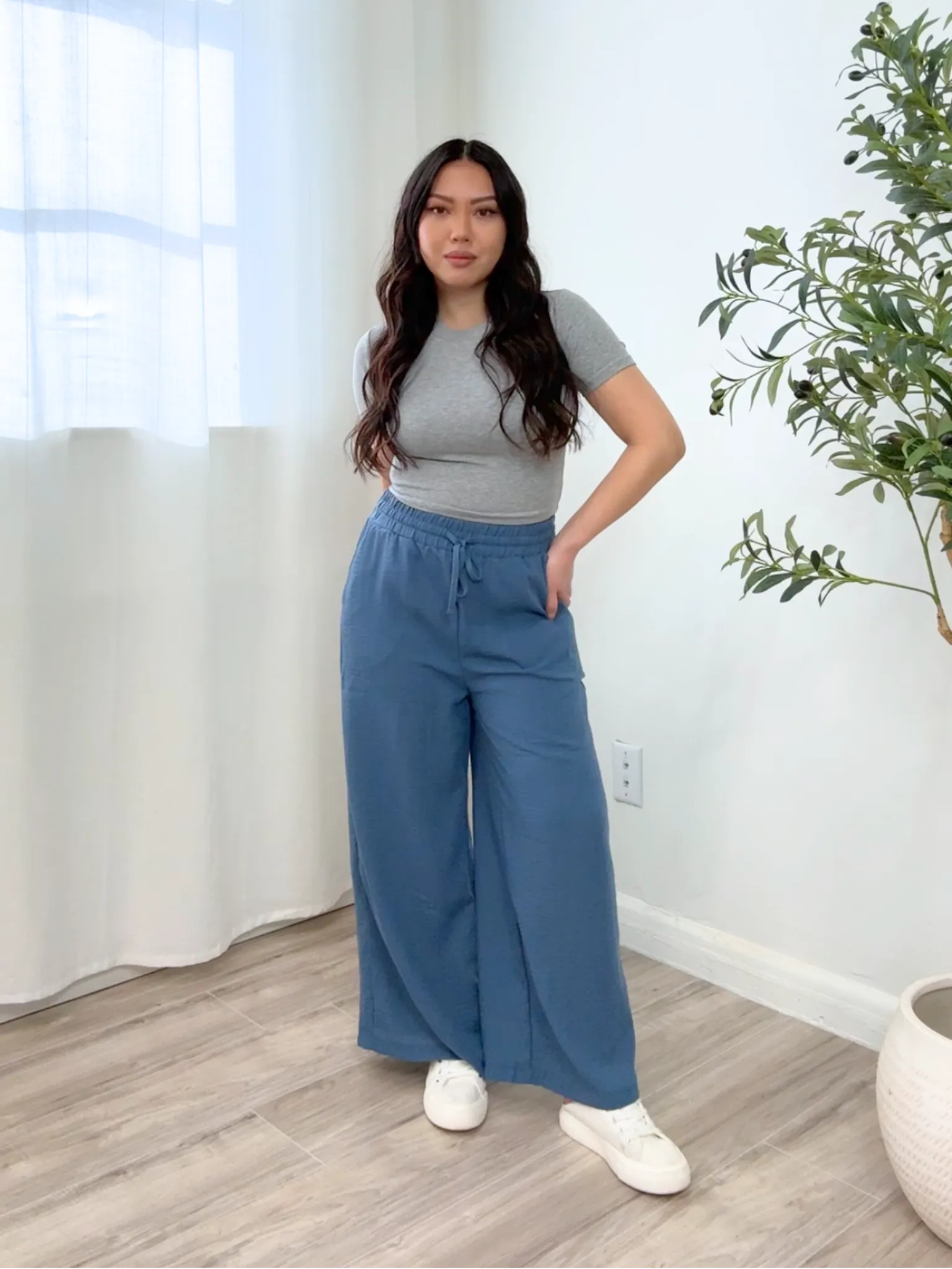 Eli Wide Leg Linen Pants