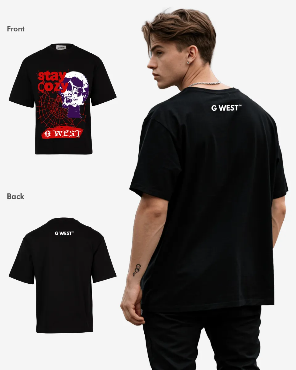 G-WEST STAY COZY OVERSIZED TEE GWROJMT174