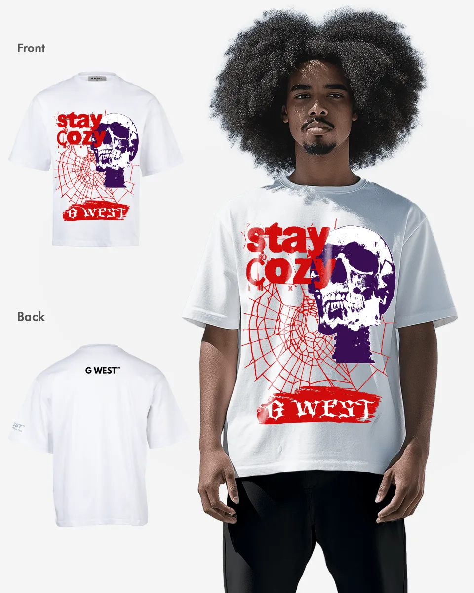 G-WEST STAY COZY OVERSIZED TEE GWROJMT174