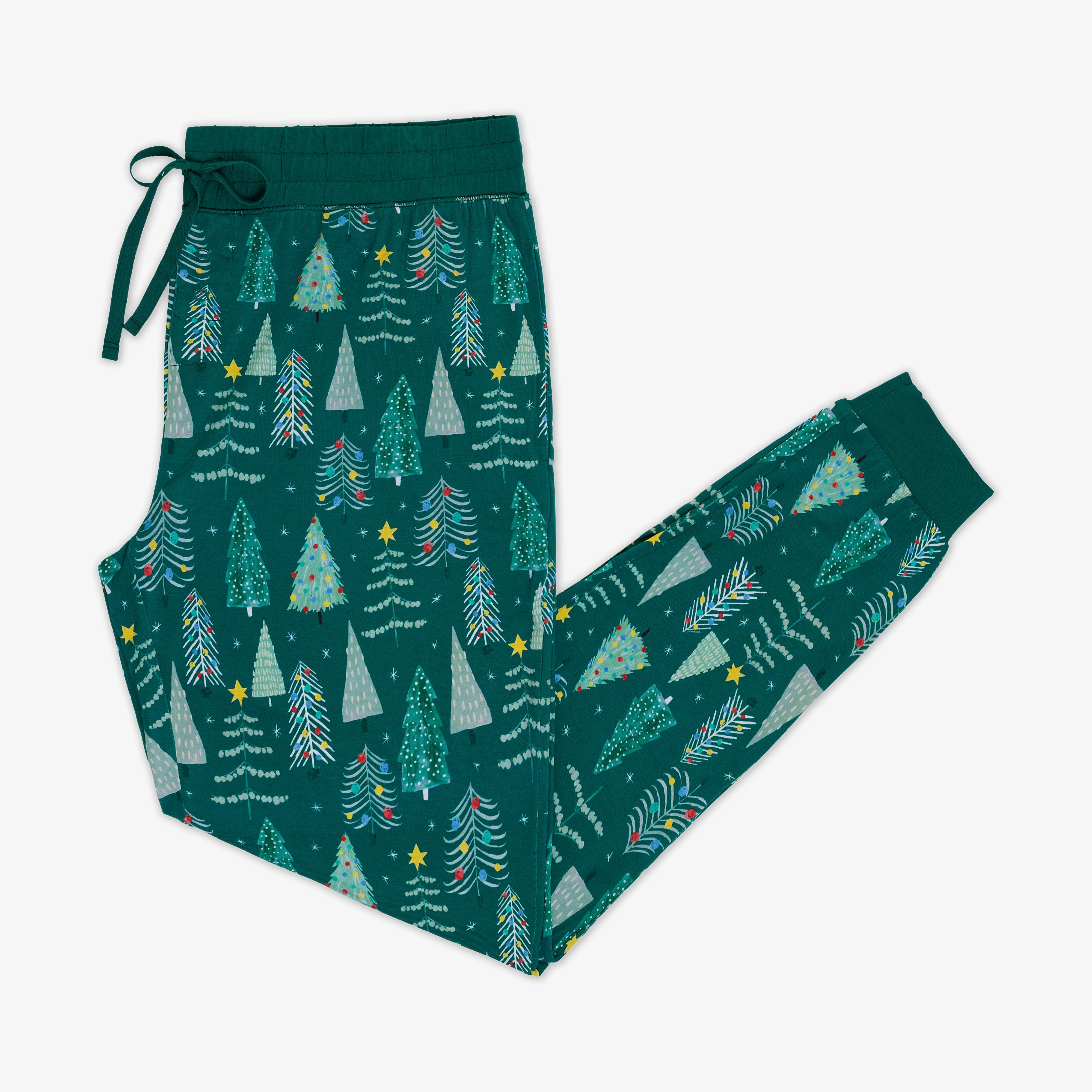 Green Twinkling Trees Women's Pajama Pants