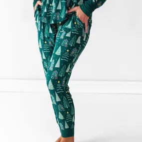 Green Twinkling Trees Women's Pajama Pants