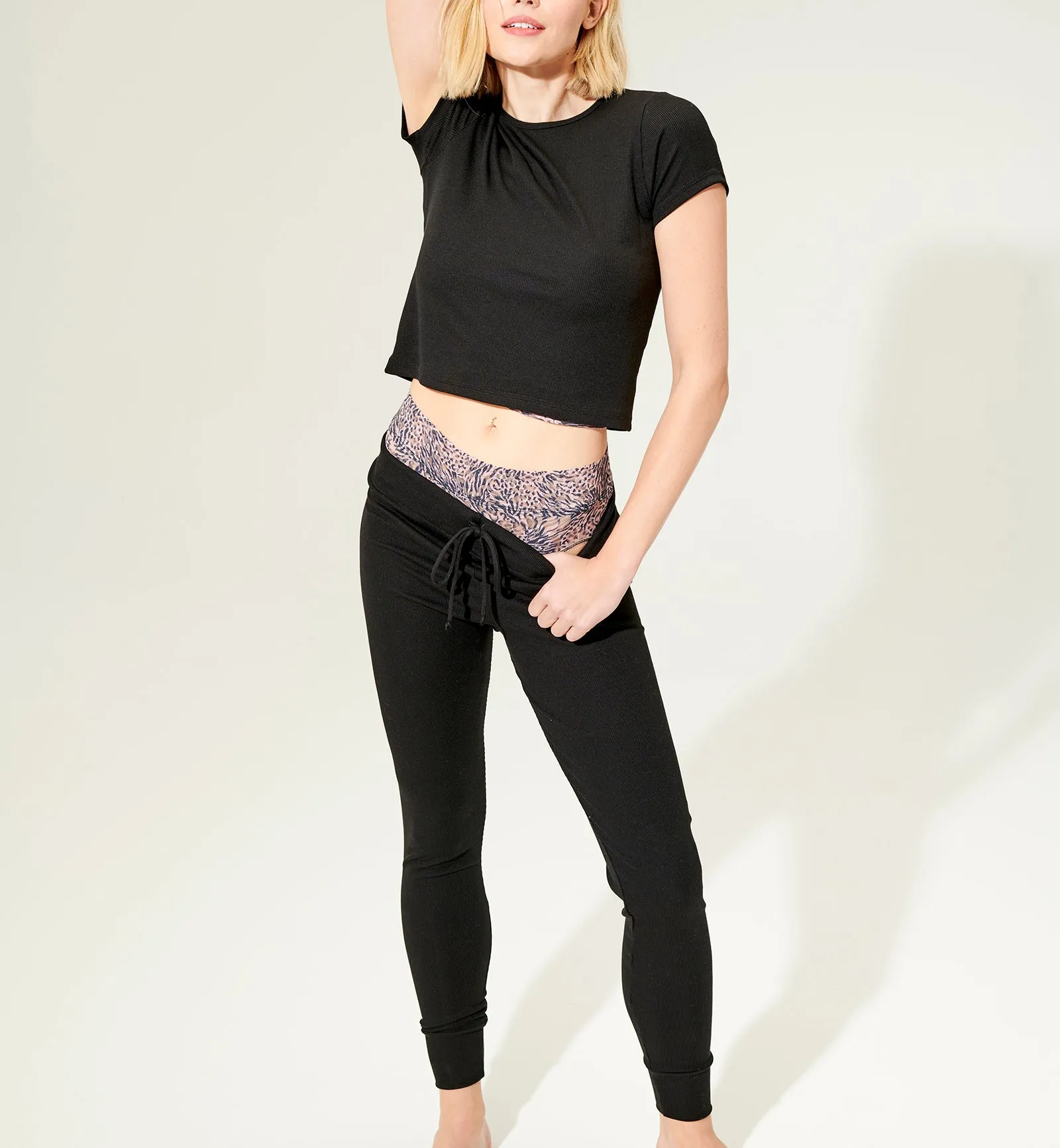 Hanky Panky Eco Rib Slim Jogger (67P581) - Black