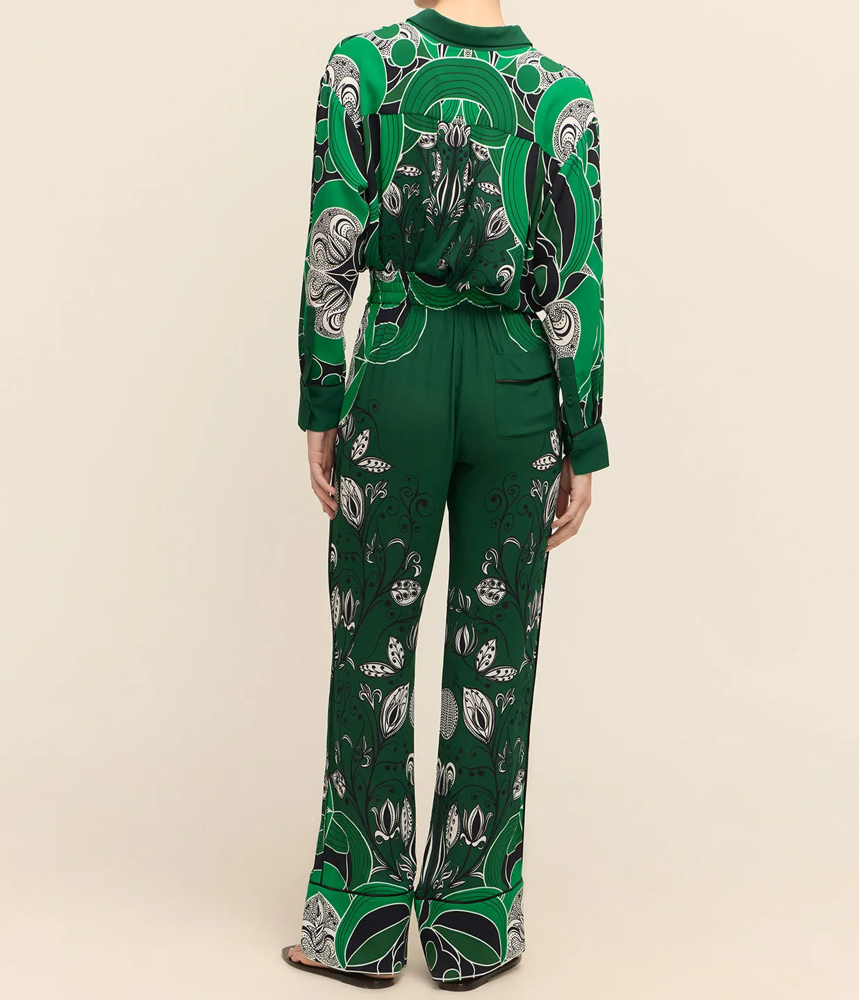 Havana Crepe Trouser in Enchantress Emerald