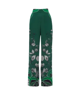 Havana Crepe Trouser in Enchantress Emerald