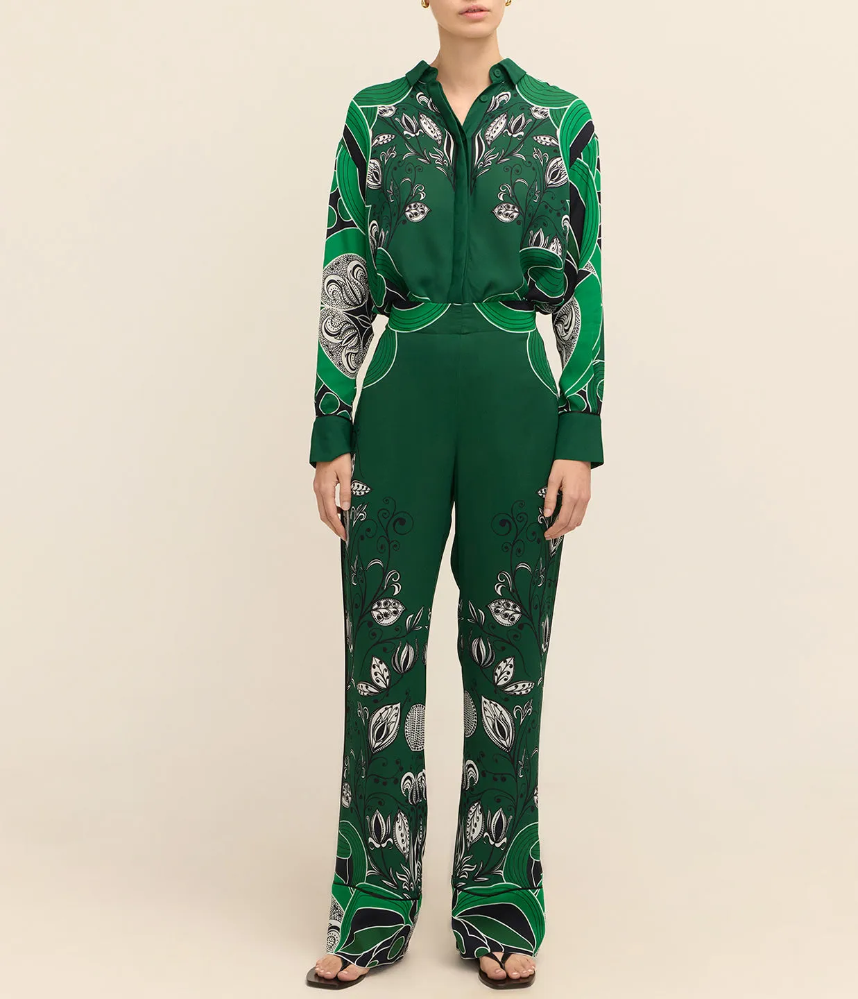 Havana Crepe Trouser in Enchantress Emerald