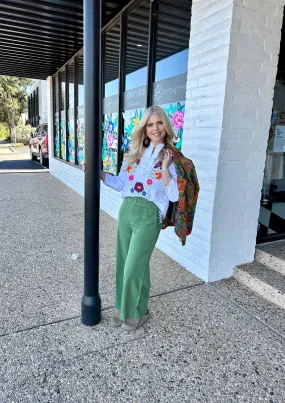 High Waist Green Pant