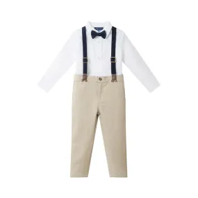 Kids (2-7) Suspenders Set | White