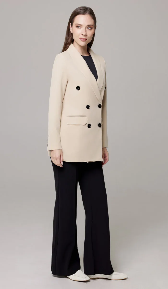 Lyla Long Light Comfy Jacket - Vanilla