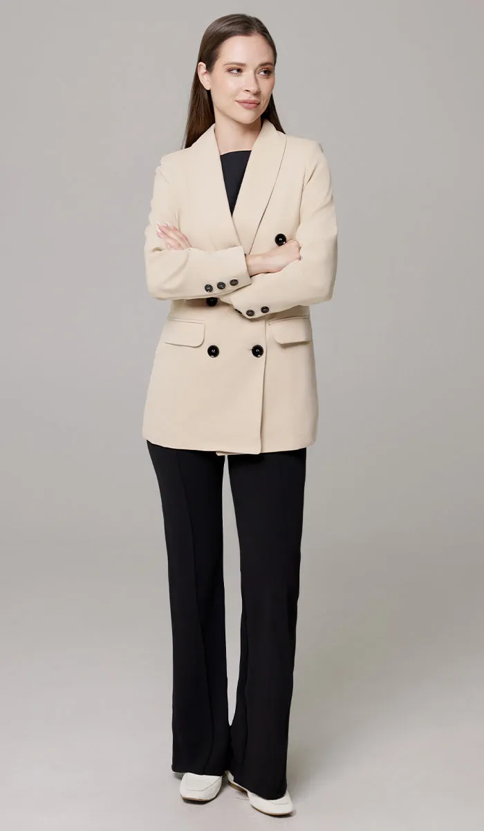 Lyla Long Light Comfy Jacket - Vanilla