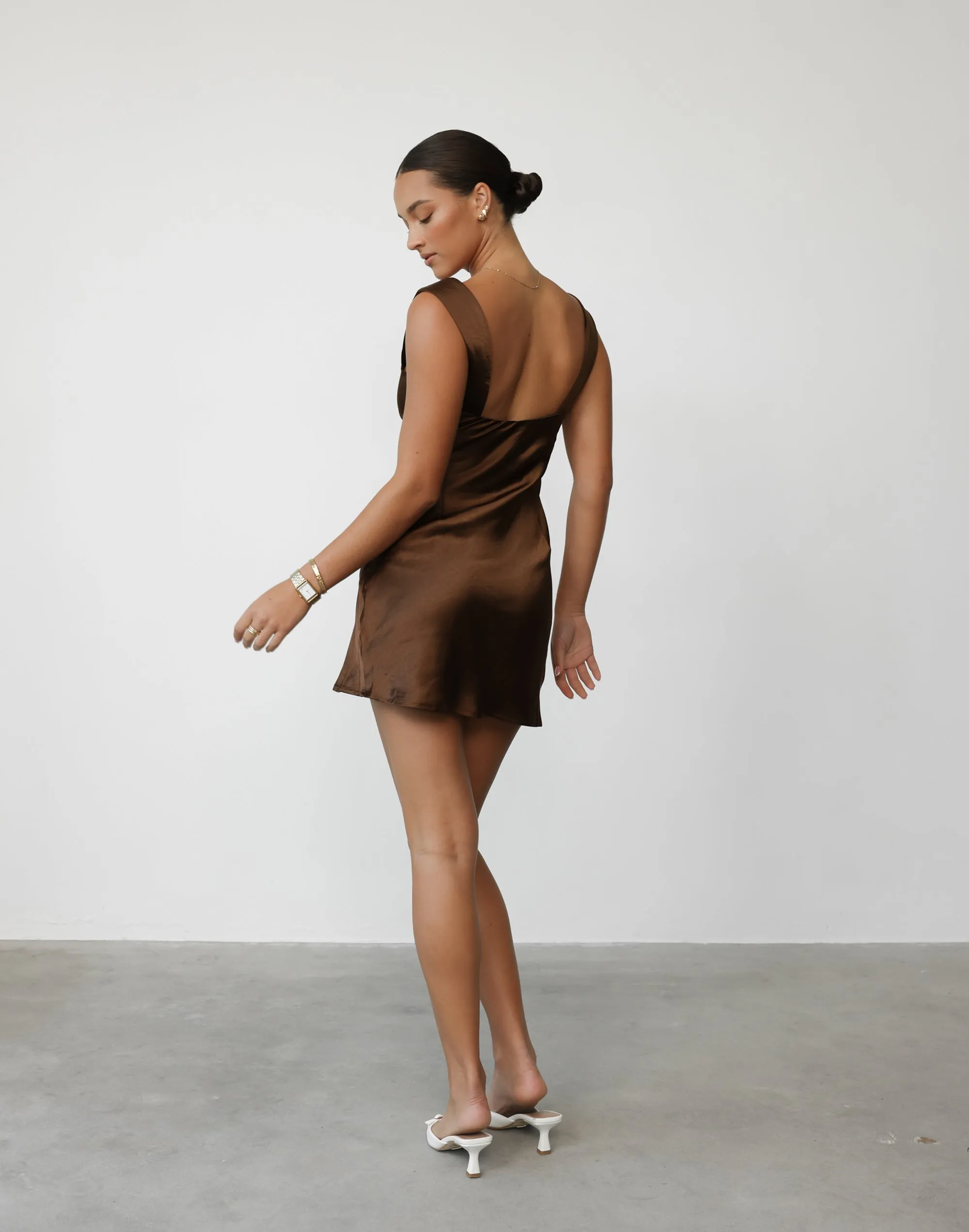 Mimosa Mini Dress (Walnut)