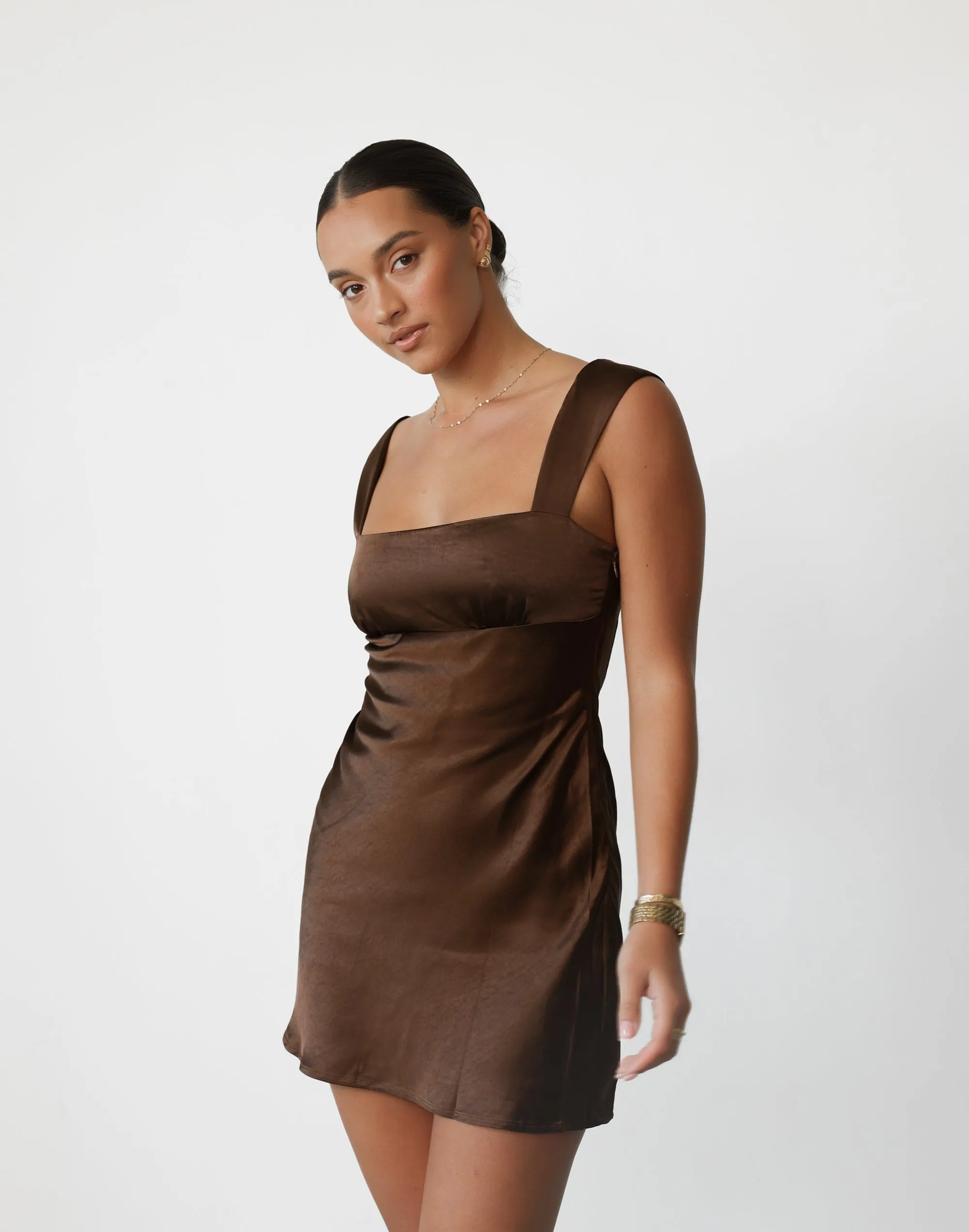 Mimosa Mini Dress (Walnut)
