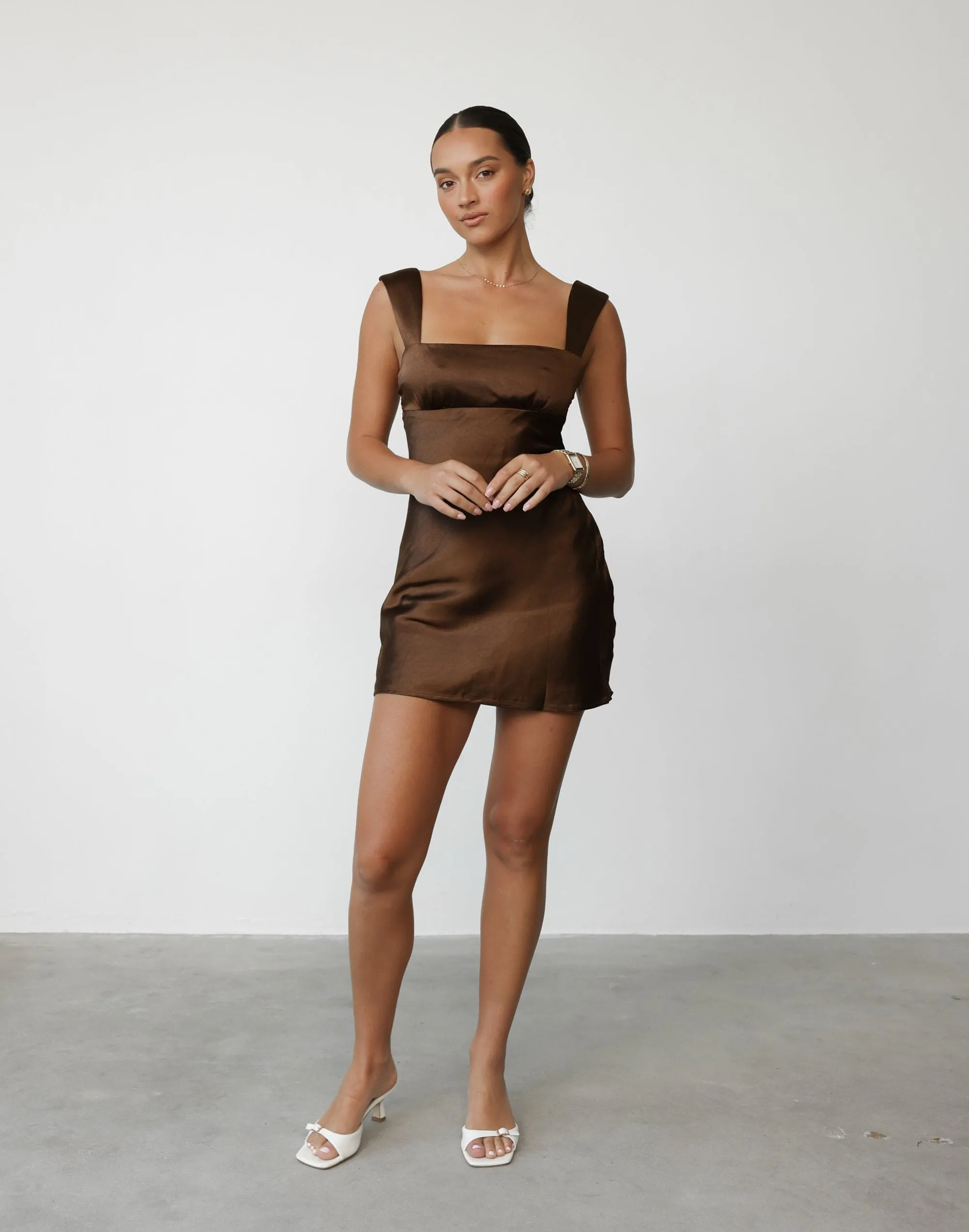 Mimosa Mini Dress (Walnut)
