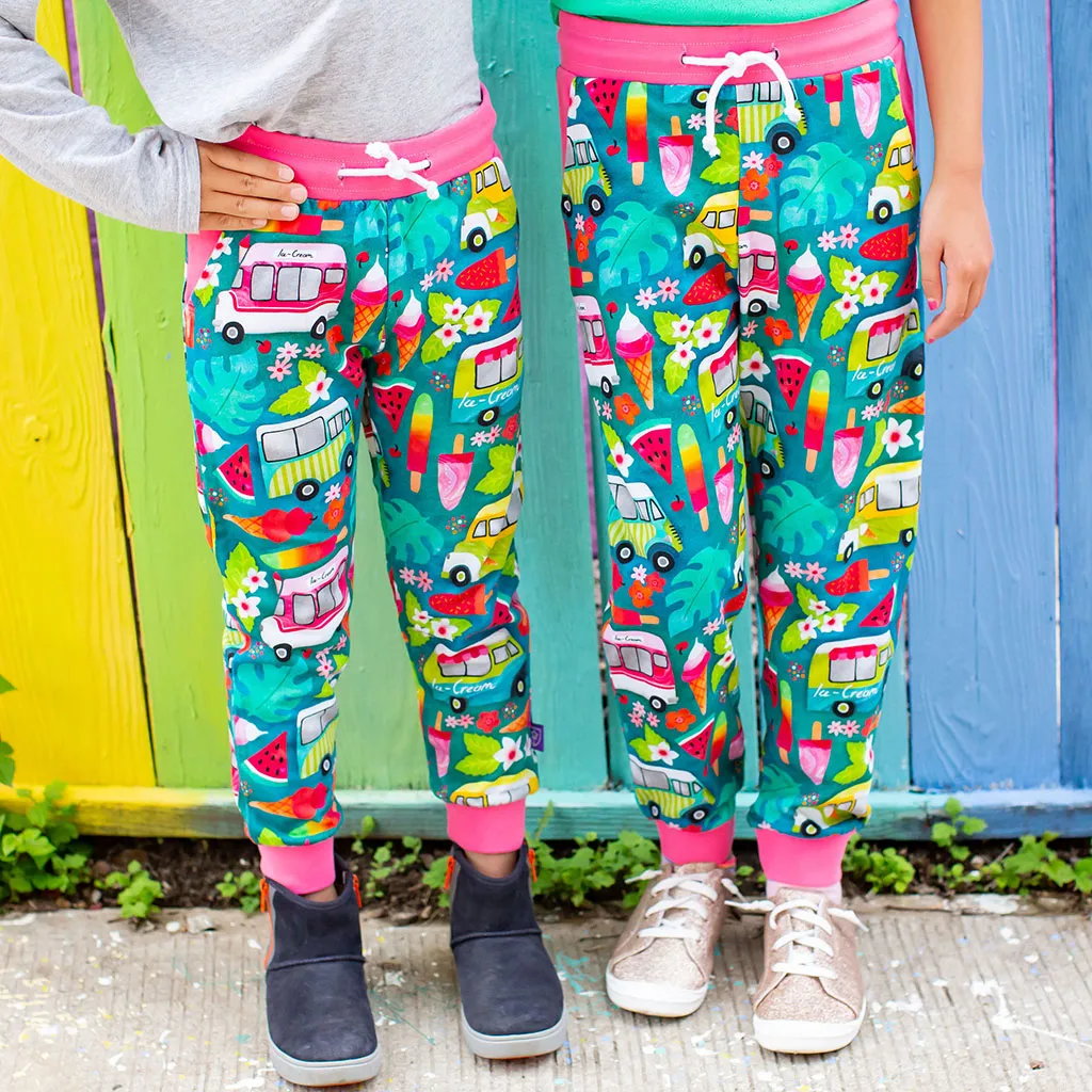 "Anything is Popsicle" Ice Cream Trucks French Terry Jogger Pants