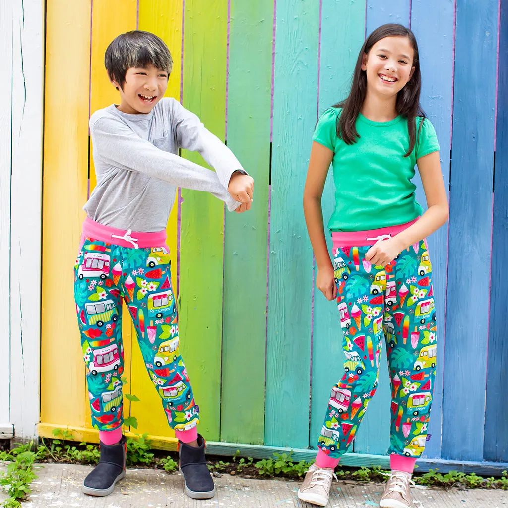 "Anything is Popsicle" Ice Cream Trucks French Terry Jogger Pants