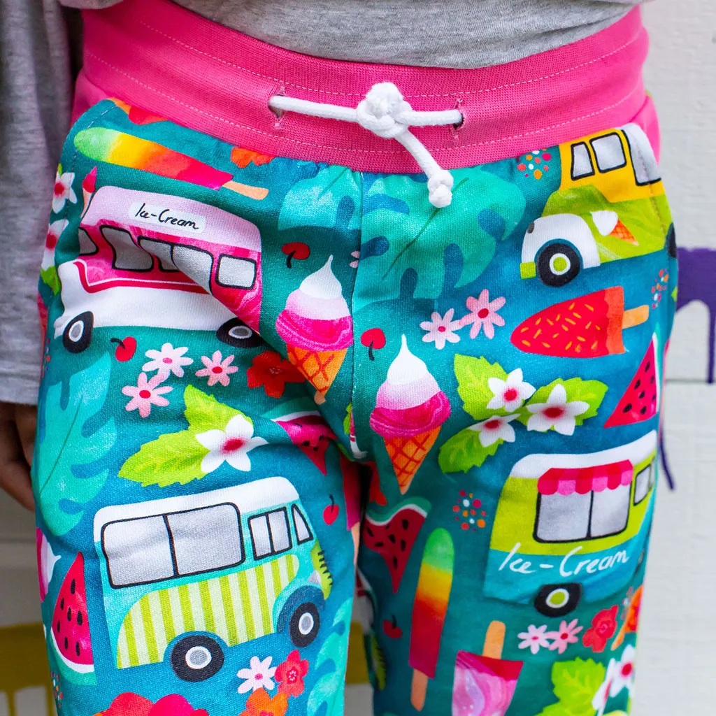 "Anything is Popsicle" Ice Cream Trucks French Terry Jogger Pants