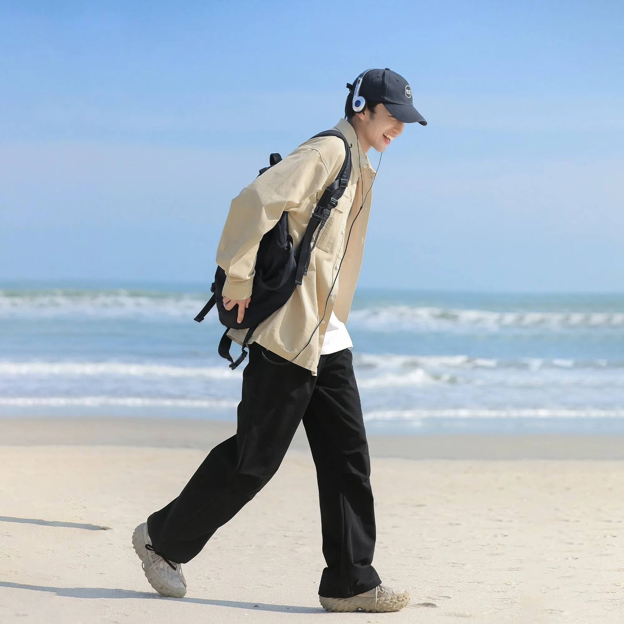 Relaxed Fit Straight Trousers