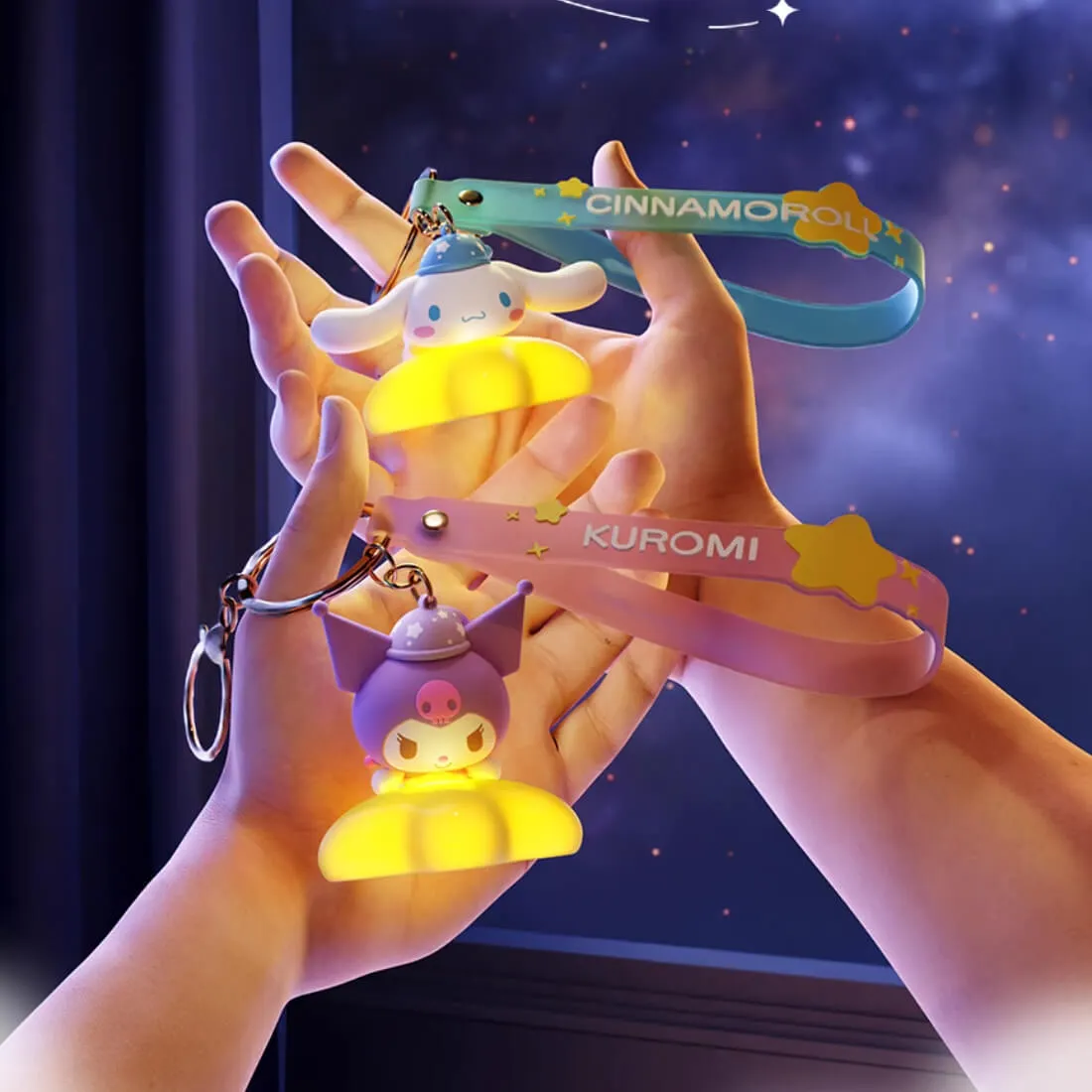 Sanrio Star Keychain Night Light Charm