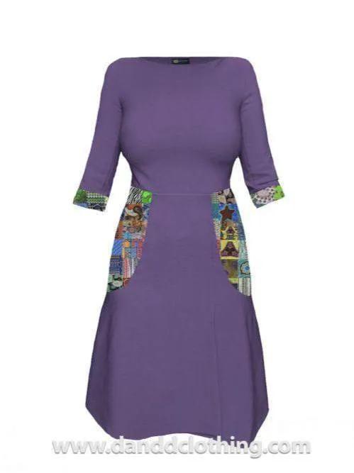 Violet African Office Dress