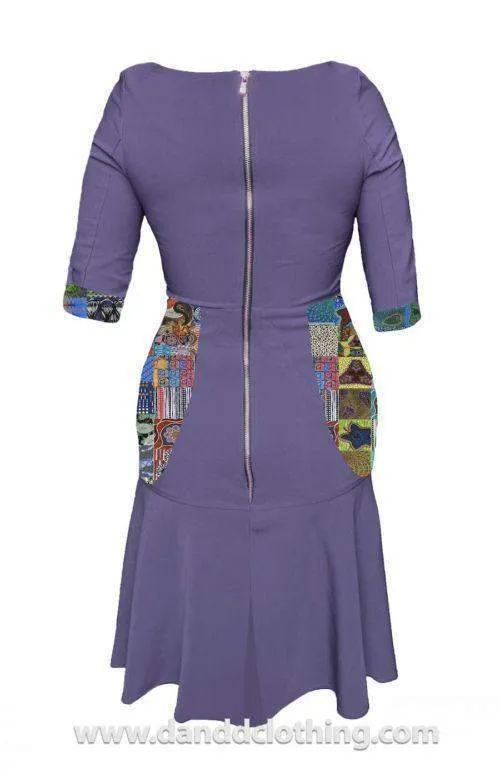 Violet African Office Dress