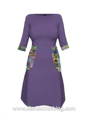 Violet African Office Dress